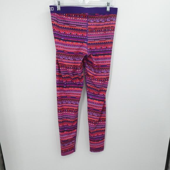 Nike Pro Leggings Womens XL Purple Pink Dri‎ Fit Aztec Design Athleisure Gym - Picture 2 of 13